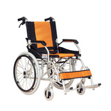 佛山铝合金手推轮椅老人便携车载式旅行代步车免打气轻便折叠kq