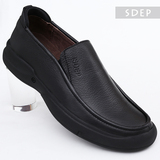 SDEP/森达谱 夏季真皮头层软牛皮鞋黑色镂空洞洞男士商务休闲皮鞋