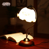 led台灯欧美式老上海银行书房复古典台灯中式民国怀旧卧室床头灯