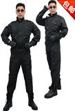 黑色长袖保安作训服套装 男防刮耐磨训练服工作服劳保服特价包邮