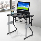 升降电脑桌台式家用钢化玻璃组装电脑桌个性简约现代一体机电脑桌