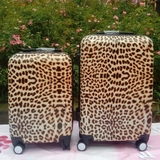 豹纹迷彩拉杆旅行箱子学生万向轮PC行李皮箱韩国男女20寸24寸包邮