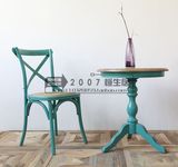 特价出口美式法式乡村loft风格橡木实木咖啡椅实木餐椅原木书桌椅