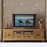 美式乡村风格实木电视柜法式仿古做旧音响柜欧式储物地柜客厅家具