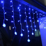 圣诞LED彩灯节日闪灯串灯冰条灯 窗帘店面背景墙婚庆装饰3米雪花