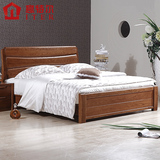 厂家直销意特尔新品美国红橡木全实木橡木床1.8米双人床大床婚床