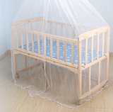 实木婴儿床简单款宝宝床可调儿童床床可与妈妈床拼接