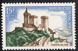 法国 1958 富瓦城堡 旅游风光组外品 全新无贴 雕刻版