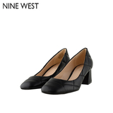 2015新品NINE WEST玖熙菱形格粗跟羊皮单鞋-301036705L