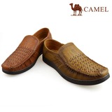 CAMEL骆驼2016夏季新款休闲镂空真皮男凉鞋正品包邮A262390042