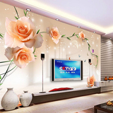 房大型壁画无缝墙布欧式客厅电视背景墙壁纸3D玫瑰花无纺布墙纸婚