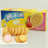 [8盒包邮]亿滋 奥利奥 上选草莓味夹心饼干 单卷盒装休闲零食106g