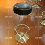 瑞皇家具厂家定制酒吧ktv吧台凳子前台圆形凳不锈钢耐磨Pu皮散台