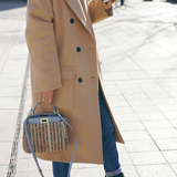 2015冬装新款毛呢外套女韩版中长款大码宽松直筒学生羊毛呢子大衣