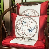现代中式新古典百鸟抱枕靠垫婚庆靠枕腰枕套含芯红木沙发绣花靠垫