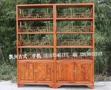 榆木书架中式简约实木书柜置物架展示架层架仿古茶叶架博古架