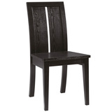 简约现代中式全实木水曲柳贴皮餐桌椅子组合时尚黑色高靠背餐厅椅