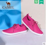 Camel骆驼女鞋 正品简约磨砂真皮休闲舒适圆头女单鞋A63003617
