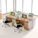 四川成都办公家具现代组合屏风办公桌4人位办公桌椅电脑桌职员桌