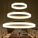 简约大气现代客厅吊灯led创意个性餐厅灯亚克力卧室灯圆圈环形灯