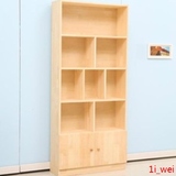 新款特价实木书柜书架置物架简易儿童宜家书橱带门收纳柜子可定做