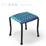 时尚室外方凳矮凳创意藤编换鞋茶几凳塑料小餐凳板凳藤凳凳子藤椅