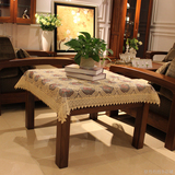 咖色红木家具专用桌布布艺长方形台布餐桌布电视柜床头柜台布盖布