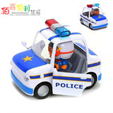 韩国进口玩具车 pororo玩具 儿童可爱卡通仿真模型车警车回力车