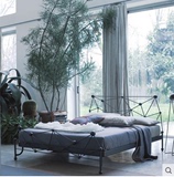 欧式复古金属铁床双人床成人床 卧室公寓1.8大高低床公主铁艺床