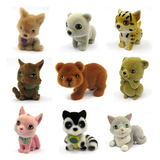正版美奇仿真可爱动物植绒公仔小猫小熊猫 儿童玩具特价C系列
