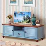 【预售】地中海电视柜美式乡村视听柜组合 水曲柳小户型客厅家具