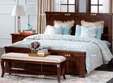 美式乡村中式纯实木床简约现代白蜡木床1.8米双人床储物床高箱床