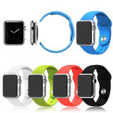 苹果运动手表带 apple watch运动表带iwatch橡胶硅胶sport表带女