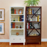 美式简易书架实木书柜 儿童储物柜 学生多层置物架现代简约特价