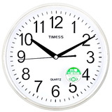 TIMESS挂钟客厅创意时尚挂钟10英寸圆形卧室静音石英时钟T311白色