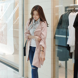 韩国代购进口直发cherrykoko正品2016春季新款女装长袖长款风衣