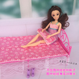 换装娃娃仿真玩具芭比娃娃丽芙可用家具 卧室大床 睡床 双人床