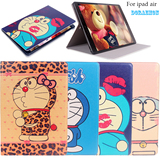 日韩iPad air2保护套ipad5/6可爱哆啦A梦超薄休眠皮套 叮当猫外壳