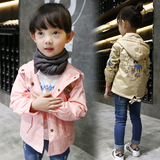 童装女童风衣外套2016新款秋装宝宝3-4-5岁韩版长袖风衣儿童外套