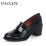 聚STACCATO/思加图秋季专柜同款舒适粗跟女鞋高跟单鞋9XA02CM5