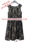 阿玛施正品代购2015春夏款蕾丝无袖黑色连衣裙5001-500203-A25011