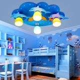儿童房灯男孩LED吸顶灯 创意卡通蓝色海豚卧室灯温馨房间灯具