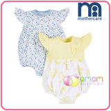现货英国mothercare童装代购婴儿连体衣夏季薄款女宝宝三角哈衣