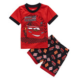 欧美夏季短袖童装男童家居服套装儿童卡通汽车可爱宝宝中小童睡衣