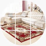 欧式客厅茶几地毯 高密度 手工雕花羊毛混纺图案地毯卧室床边满铺
