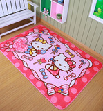 卧室床边毯可爱卡通动漫kitty猫地毯儿童游戏爬行毯可机洗