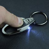 JOBON 中邦多功能汽车钥匙扣 男士腰挂金属钥匙扣 带LED灯开瓶器