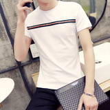 春季衣服日系男士短袖T恤韩版修身青年上衣休闲打底衫体恤男装潮