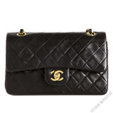 Chanel女包代购正品香奈儿手袋经典款黑色牛皮菱格翻盖式链条包