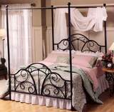 特价铁艺床铁床架双人床1.5米1.8米中式复古婚床儿童床带幔帐架